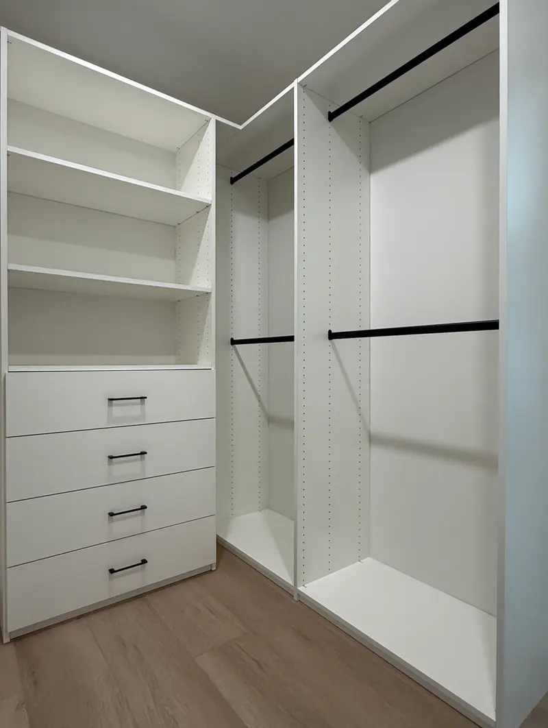 Mary Ellen Ave. Walk-In — walk-in closet in North Hollywood by MONO CLOSETS